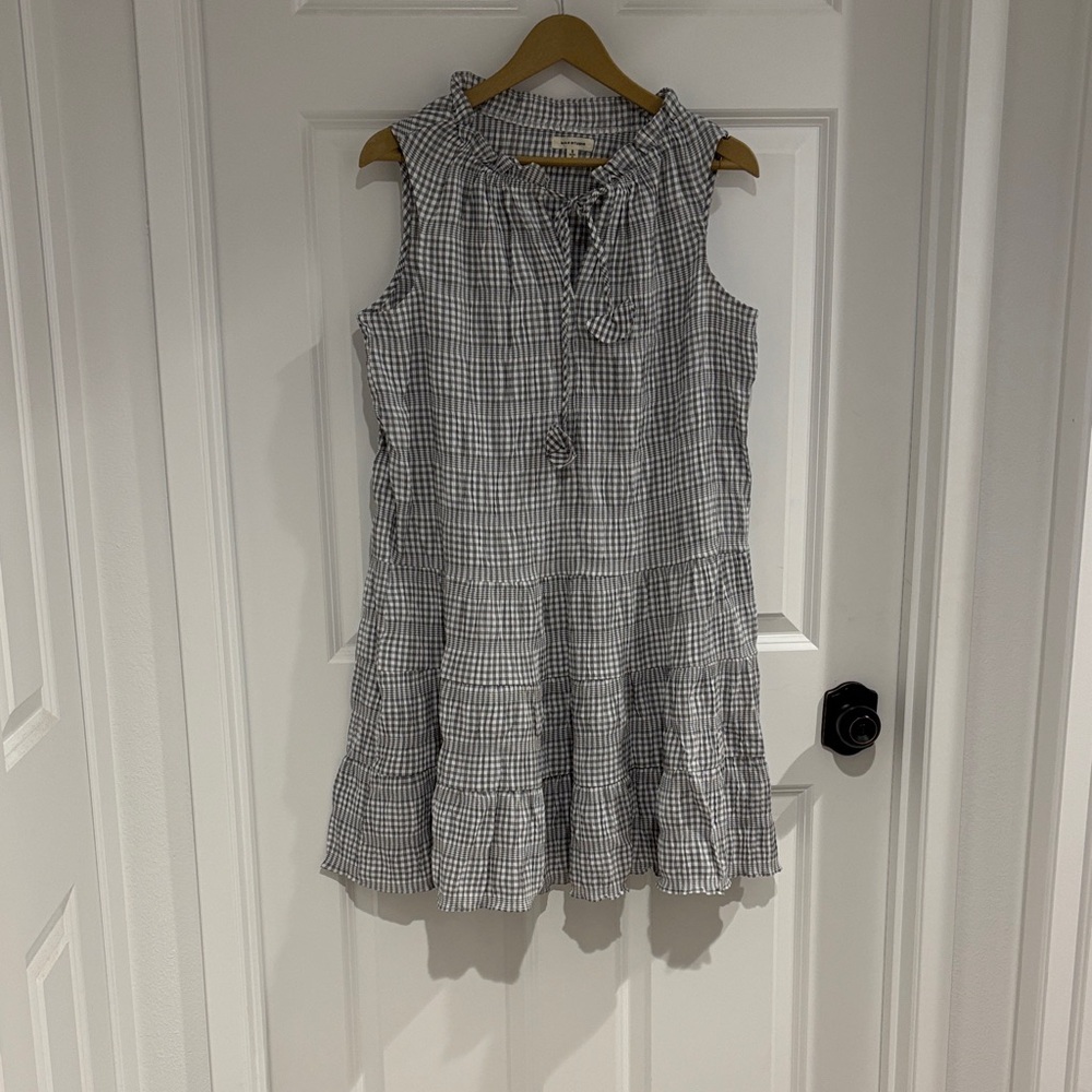 Max Studio Gray Checkered Sleeveless Dress - Picture 2 of 5